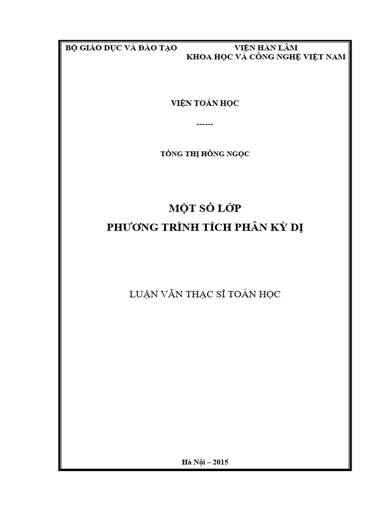 Luan Van Thac Sy - Tong Thi Hong Ngoc | PDF