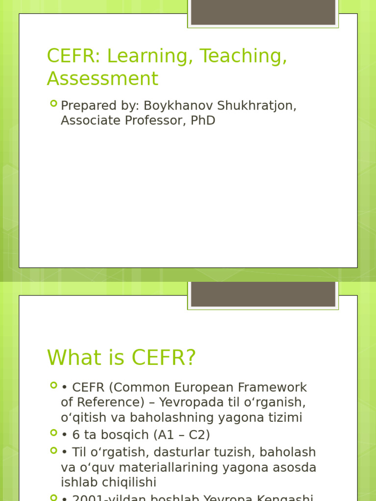 CEFR Implementation in Uzbekistan | PDF
