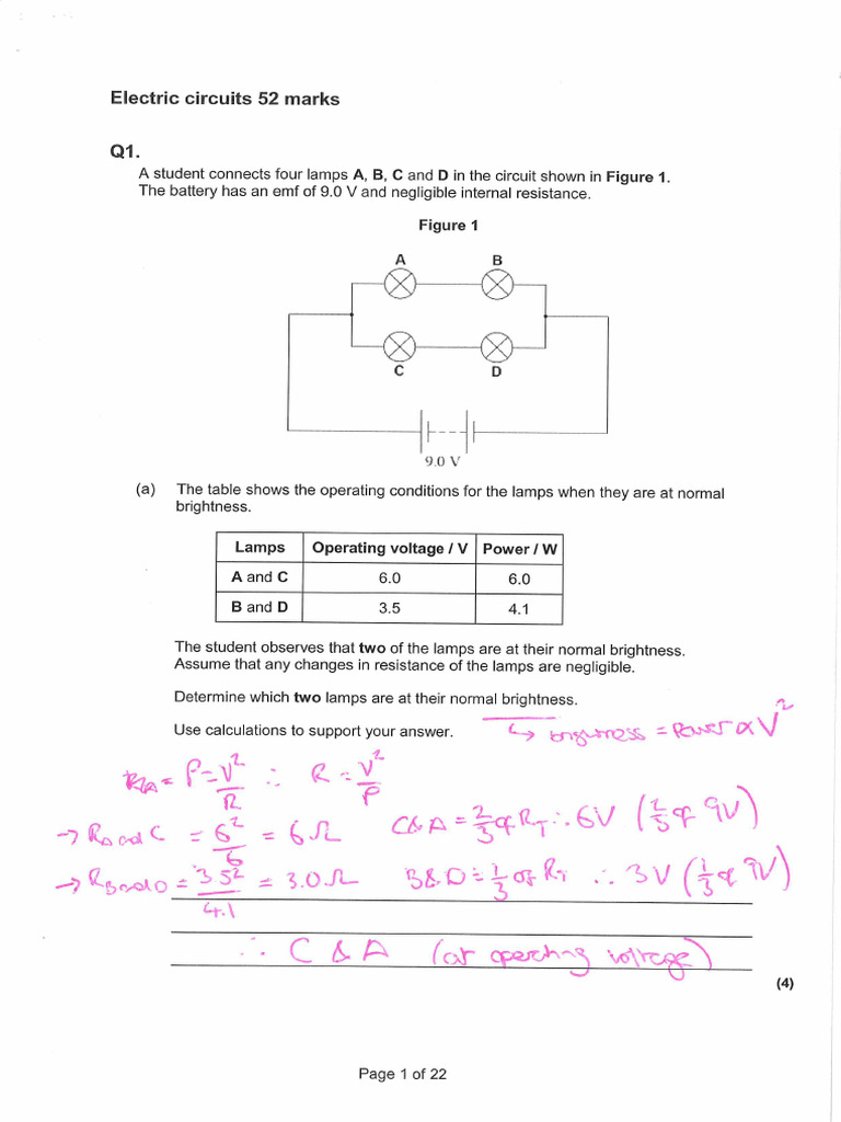 Electric Circuits Assessment PPAs V | PDF