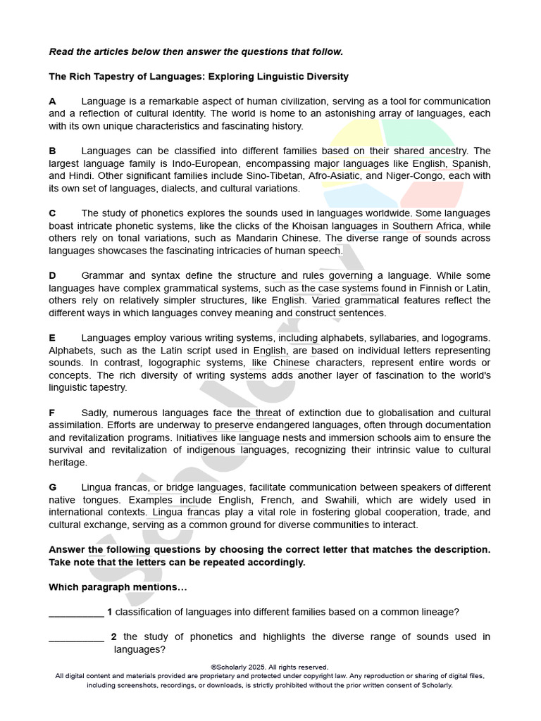 D6 - Y4 - EnG - HW - Summary Sentences - QN | PDF | Linguistics | Grammar