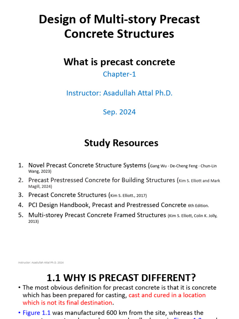 Multi-story Precast Concrete Design Guide | PDF | Beam (Structure ...
