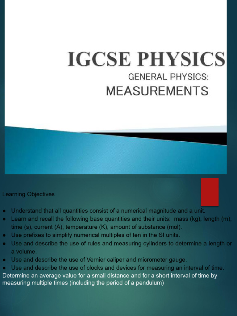 Physics 1 - Length and Time | PDF | International System Of Units ...