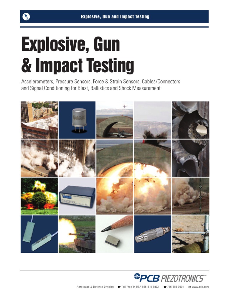 PCB Piezo Explosive Gun Impact Sensors PDF Accelerometer