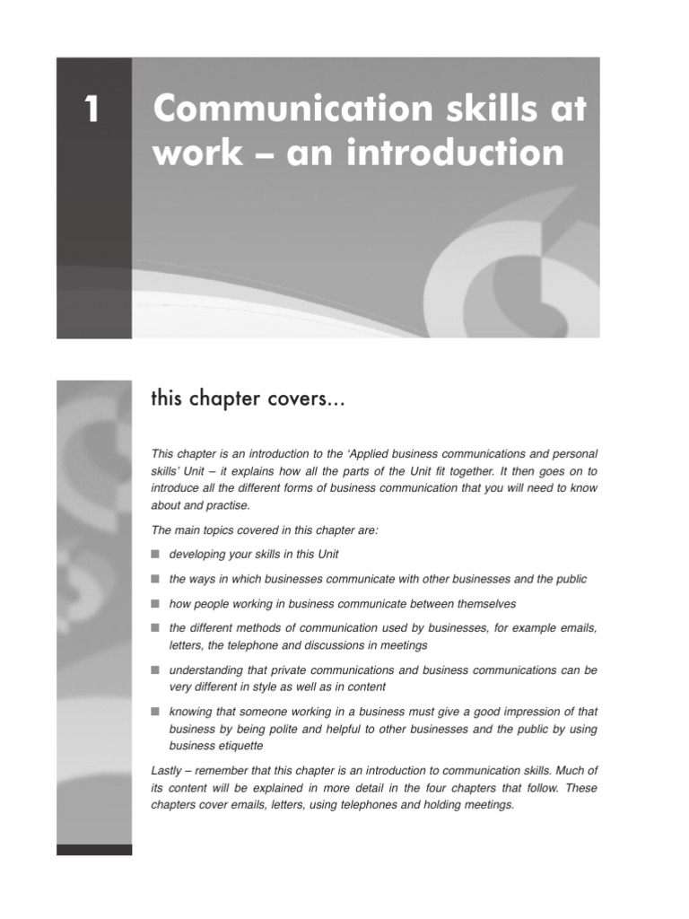 Introduction to Business Communication Skills | PDF | Communication ...