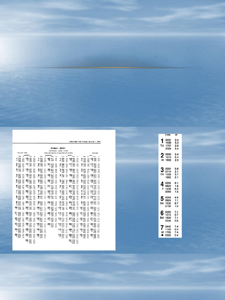 Tide Prediction 3 Worked Examples | PDF