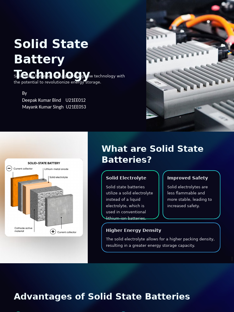Solid State Battery Technology Overview | PDF | Lithium Ion Battery ...