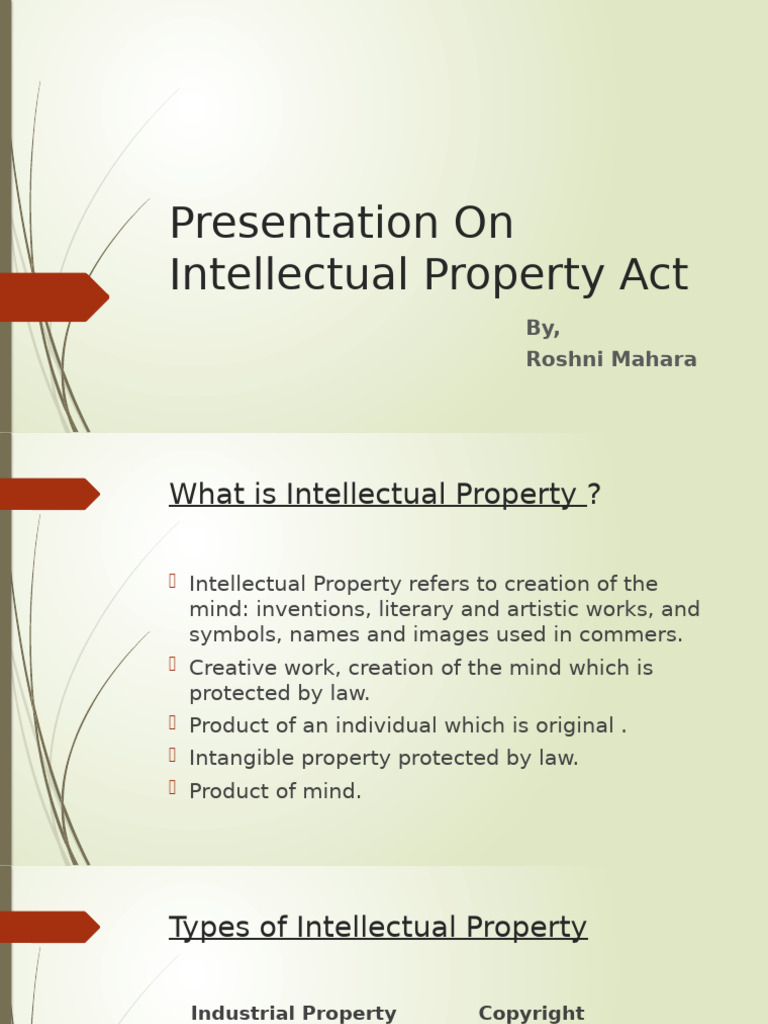 Presentation On Intellectual Property Act | PDF | Intellectual Property ... - Intellectual Property Act Canada