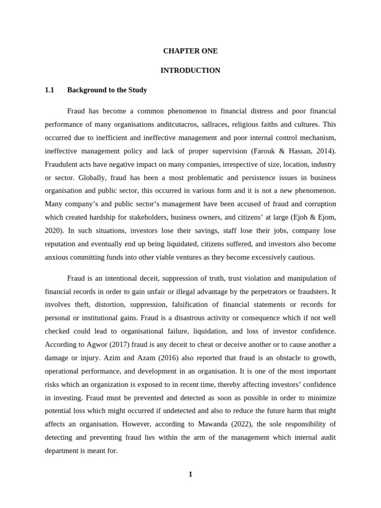 Internal Audit and Fraud Prevention in Nigeria | PDF | Audit | Internal ...