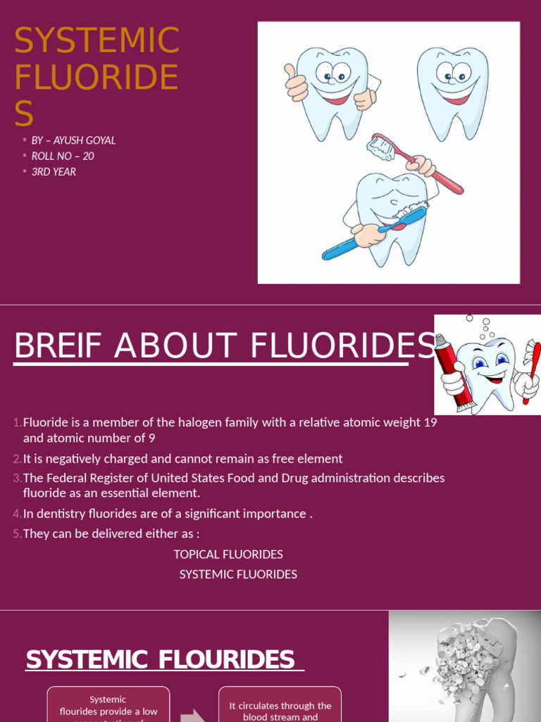 Systemic Fluorides in Community Water | PDF | Fluoride