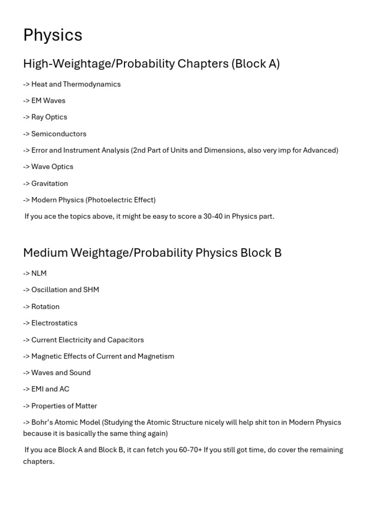 Essential Physics, Chemistry, and Math Topics | PDF