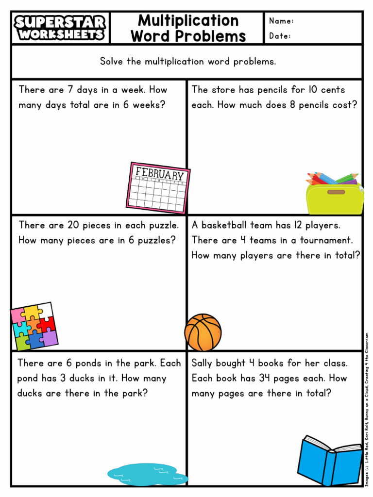 Multiplication Word Problems Grade 4 | PDF