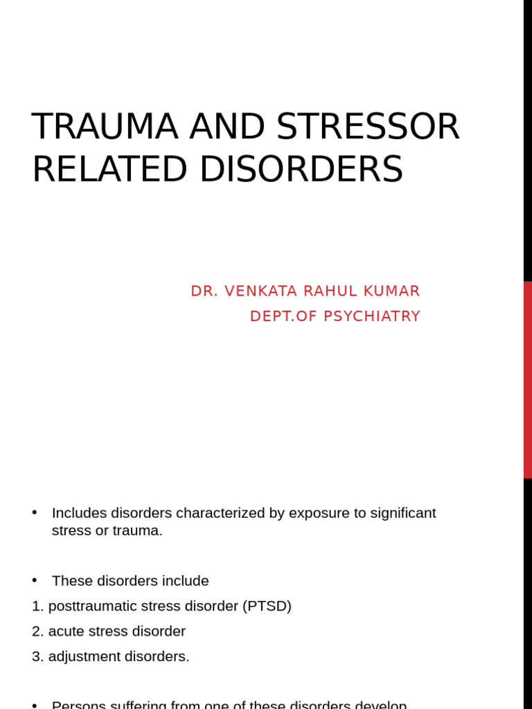 Understanding Trauma-Related Disorders | PDF | Psychological Trauma ...