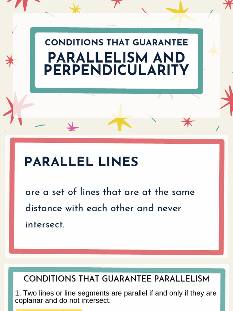Conditions for Parallelism & Perpendicularity | PDF | Elementary ...