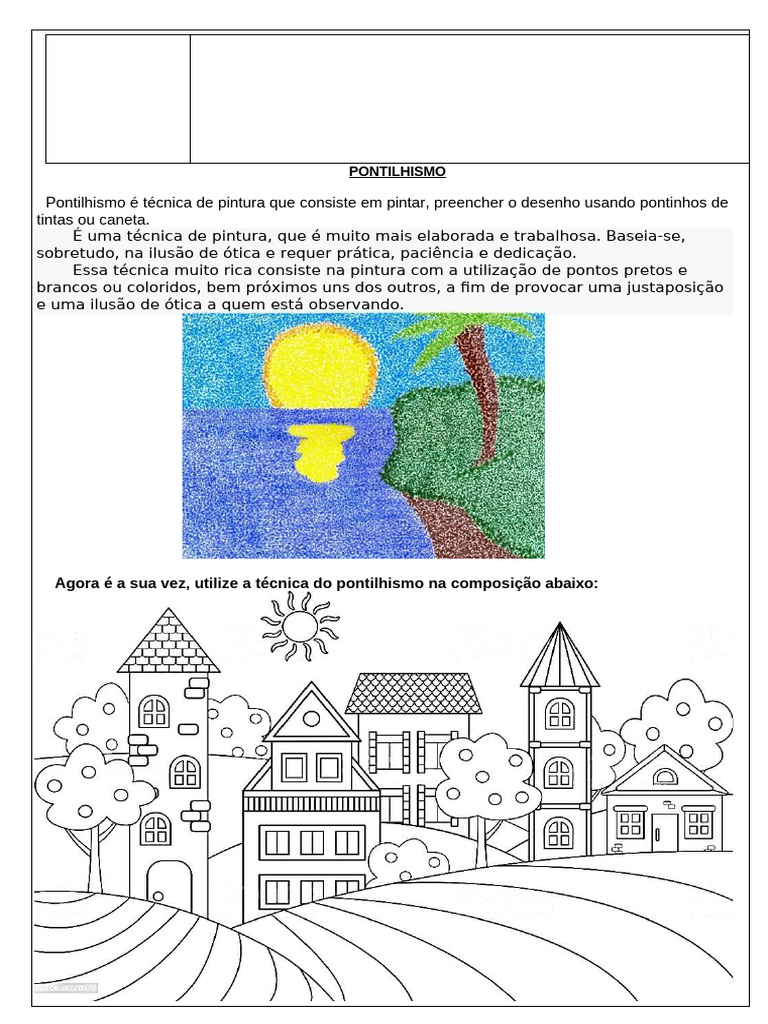 Técnica de Pintura: Pontilhismo | PDF