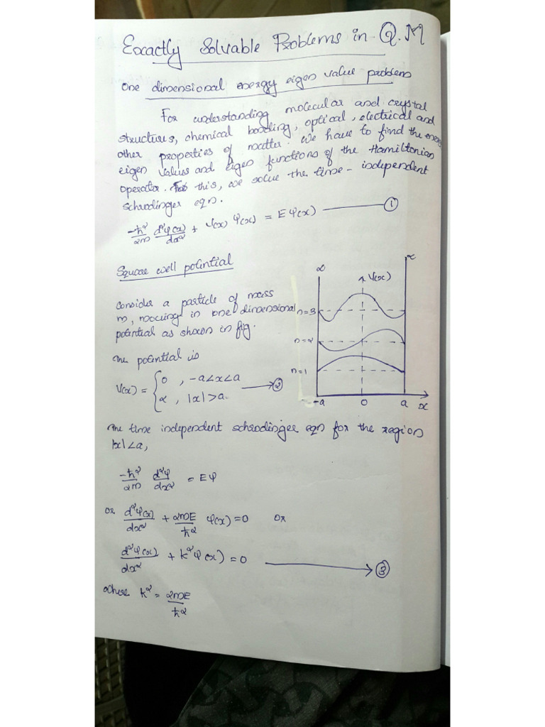 Excatly Solvable Problems in Quantum Mechanics | PDF