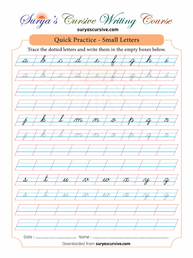Quick Practice Small Letters | PDF