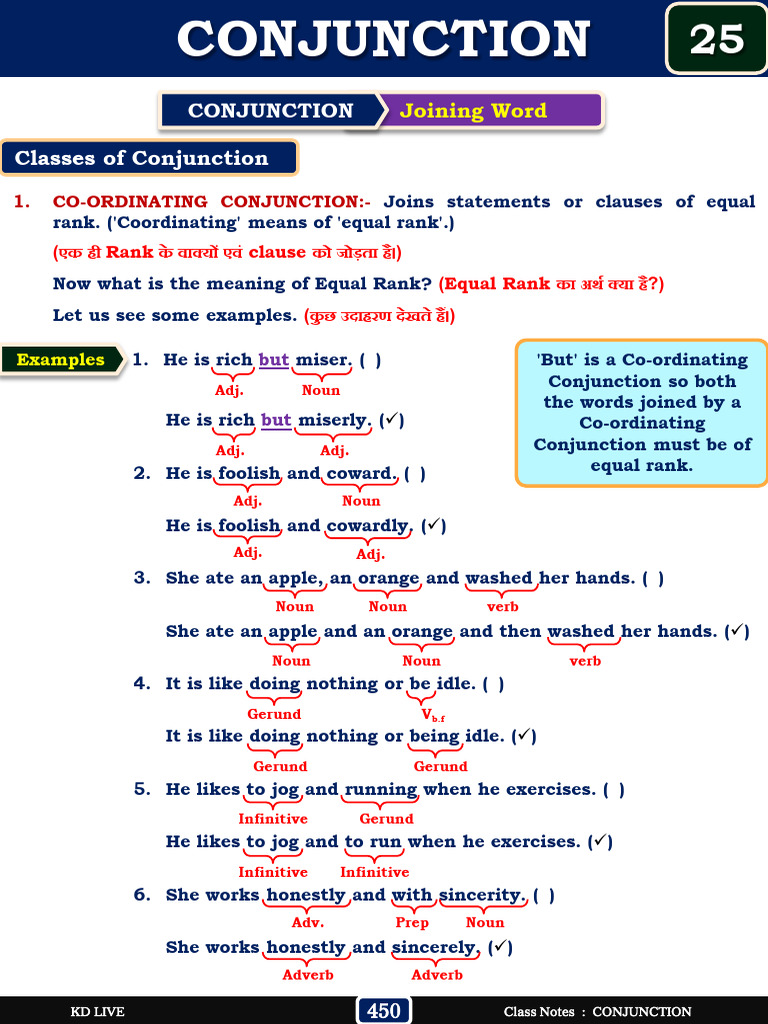 Understanding Conjunctions and Usage | PDF | Linguistic Morphology ...
