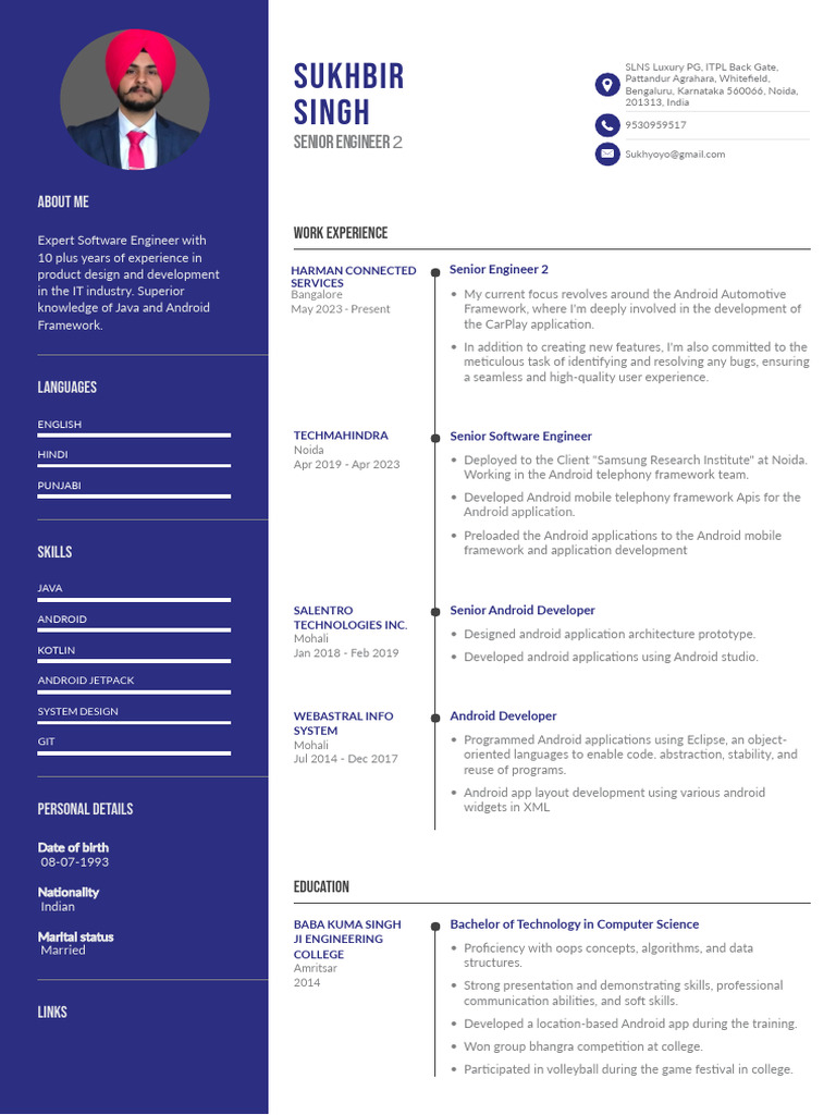 Senior Android Developer at Webastral | PDF | Android (Operating System ...