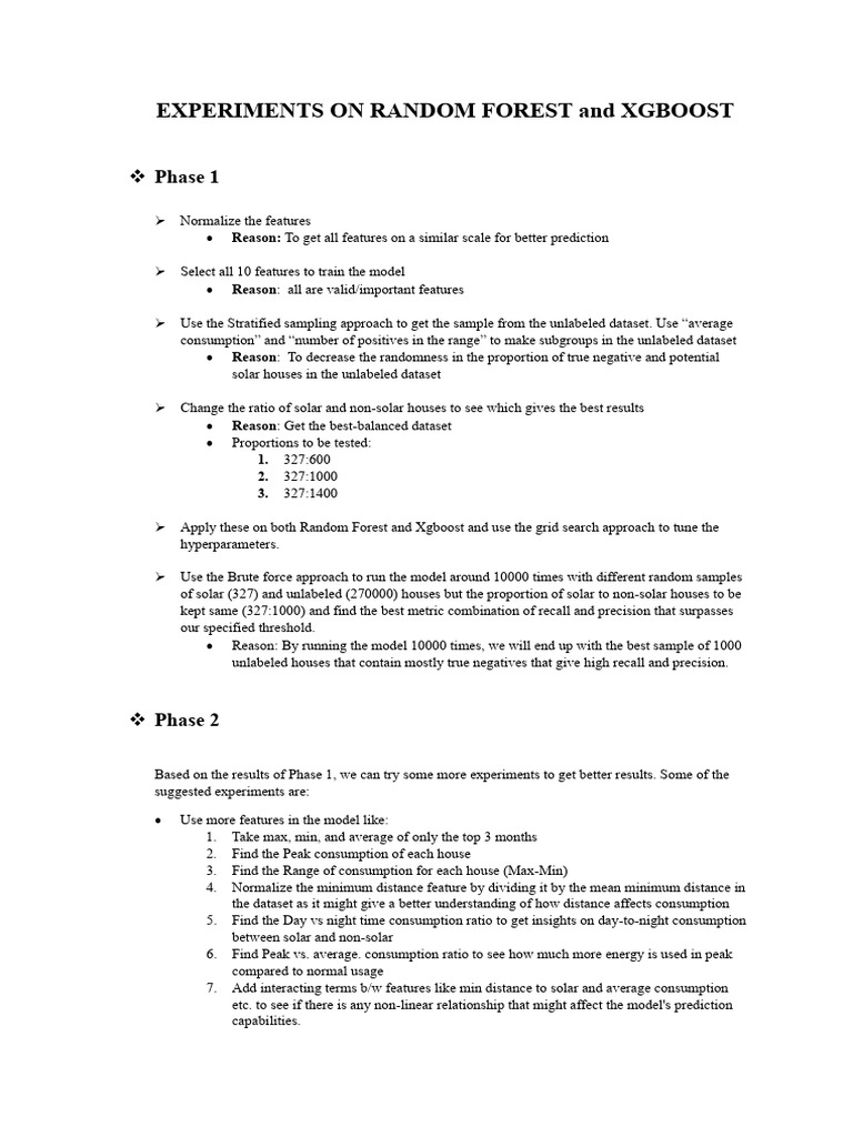 Random Forest vs XGBoost Experiments | PDF | Sampling (Statistics ...