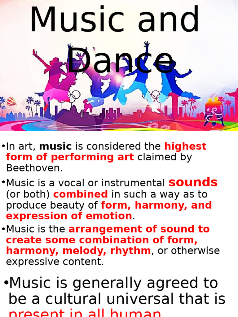 Music and Dance: Art Forms Explained | PDF | Ballroom Dance | Dances