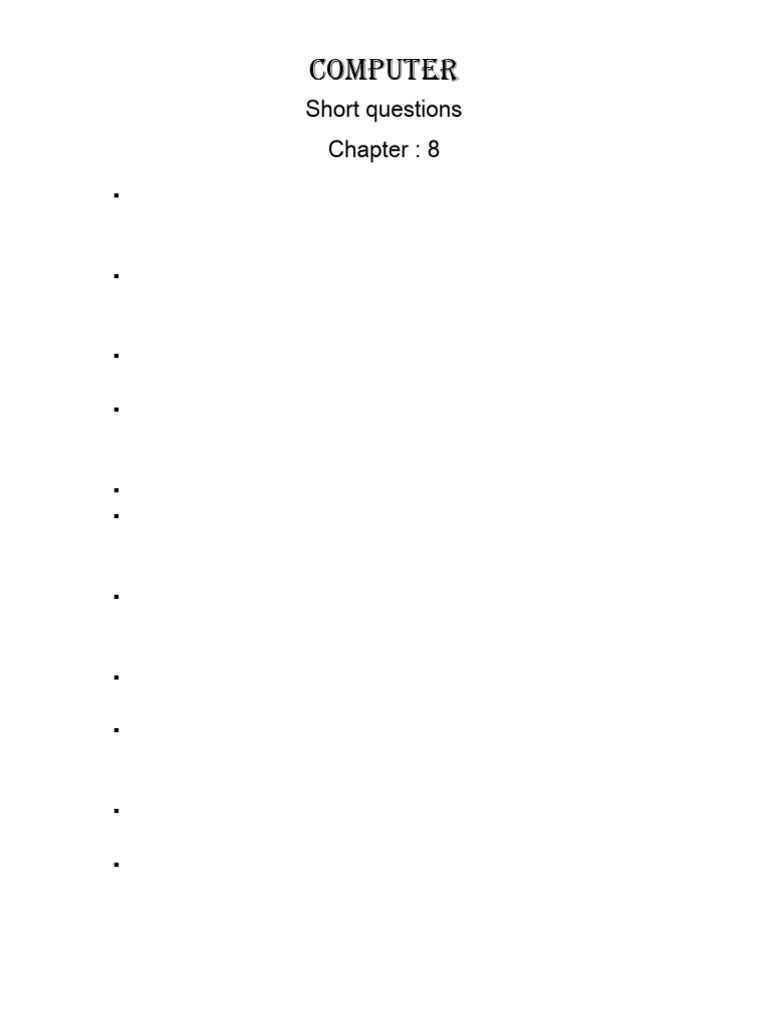 Computer Chapter 8 - 250616 - 202925 | PDF
