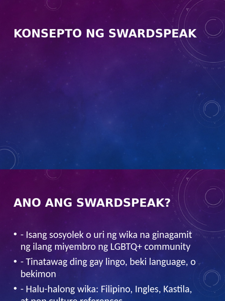 Konsepto Ng Swardspeak | PDF