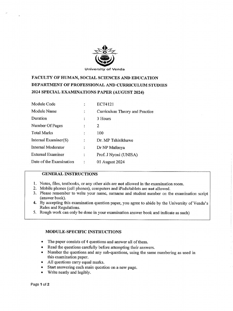 Question Paper 4 | PDF