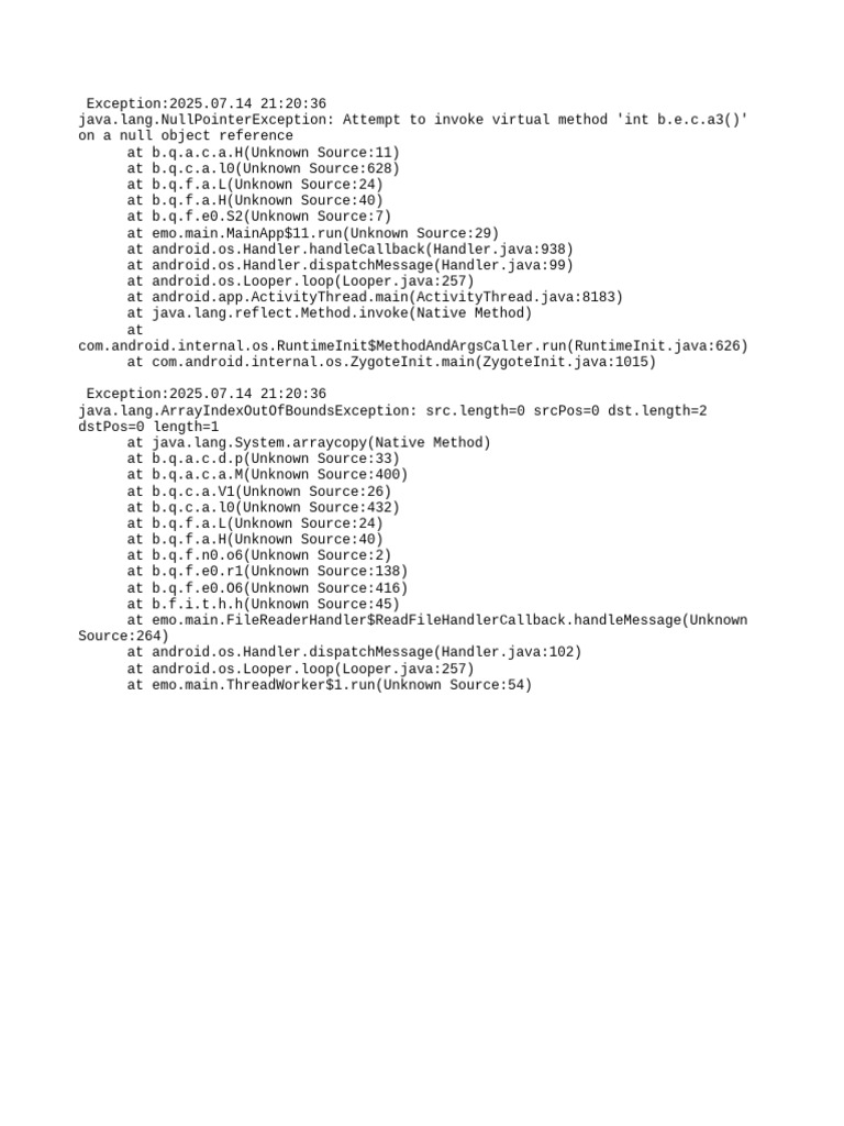 Java NullPointer & ArrayIndex Errors | PDF