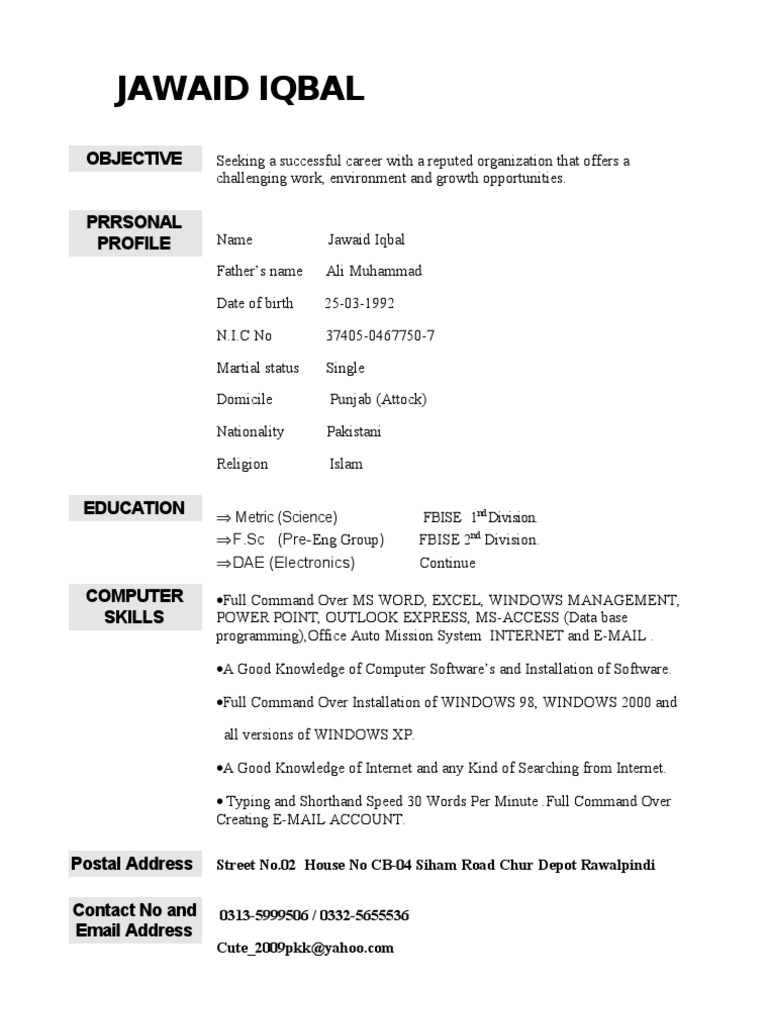 Javed | PDF | Career & Growth