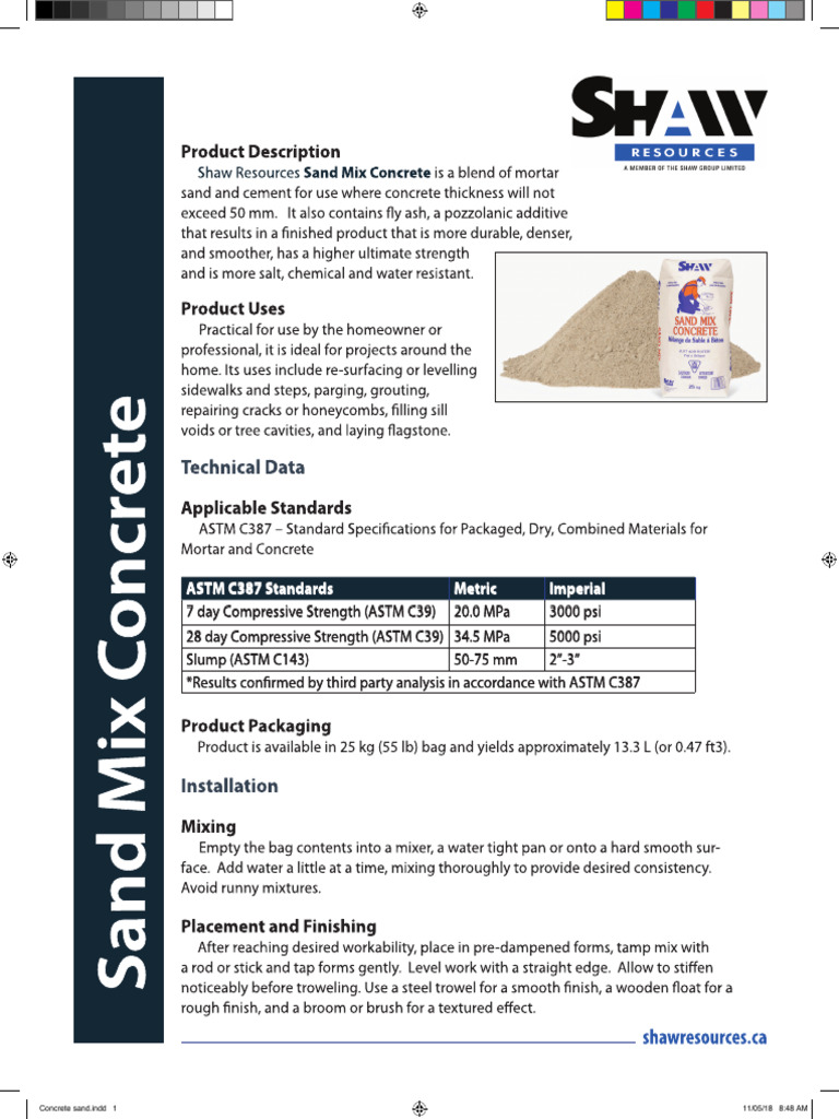 ASTM C387 Concrete Standards Overview | PDF