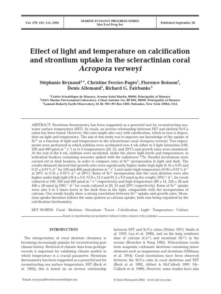 Reynaud Et Al. - 2004 - Effect of Light and Temperature On ...
