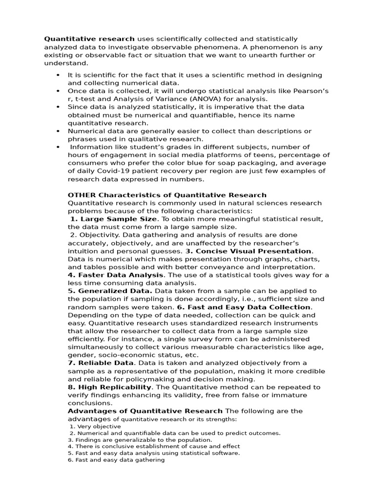 Quantitative Introduction Kinds of Variable and Research Design | PDF ...