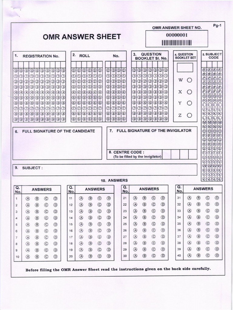 OMR Answer Sheet Instructions 2025 | PDF | Chess Theory | Chess