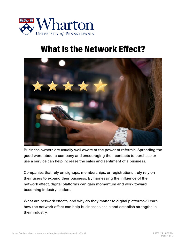 Understanding the Network Effect | PDF | E Commerce | Business
