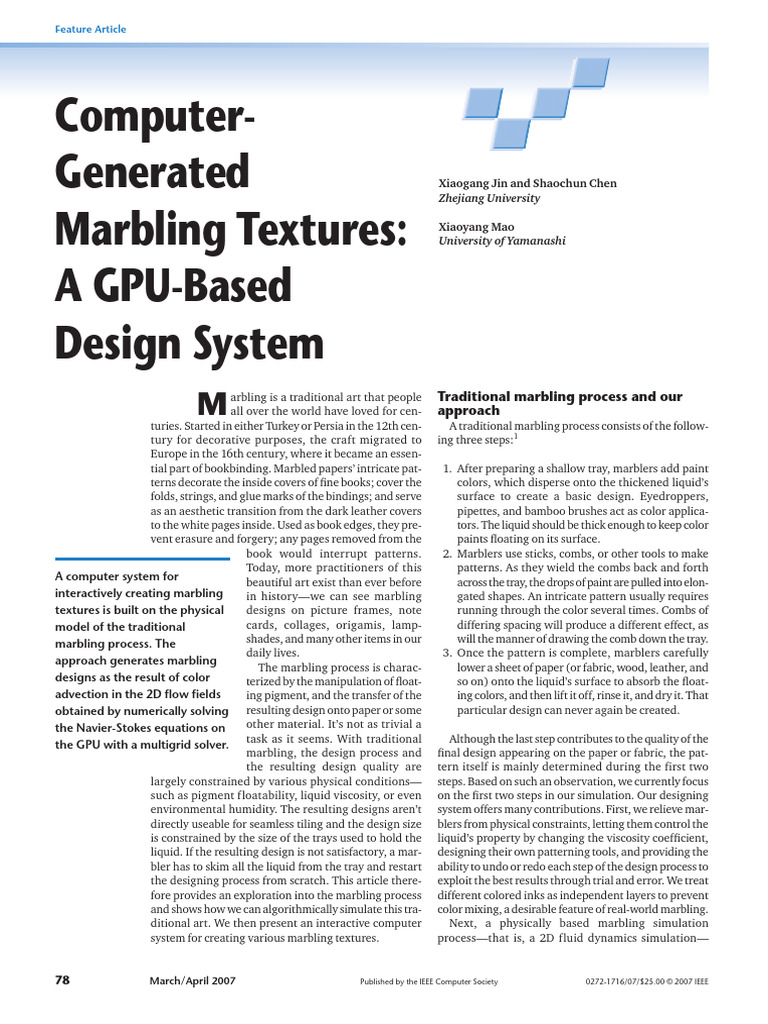 GPU-Based Marbling Design System | PDF | Texture Mapping | Navier ...