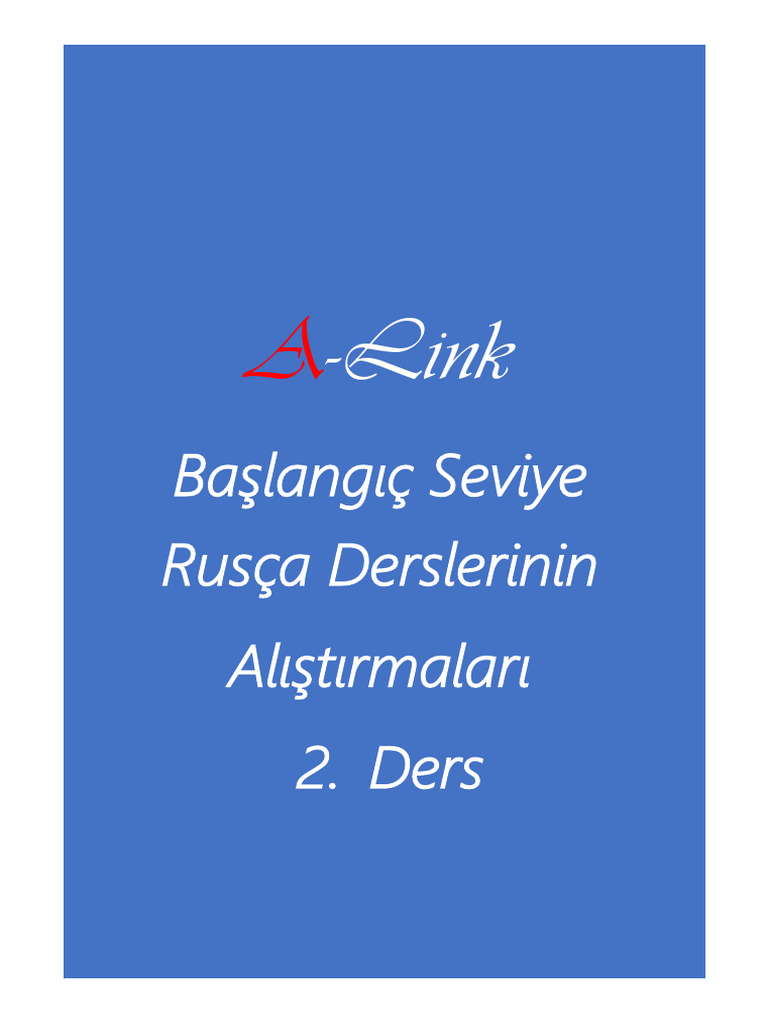 Rusça Alistirma2 | PDF
