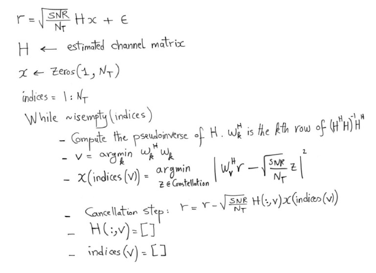 5 Successive Interference Cancellation (SIC) With Zero-Forcing (ZF) and ...