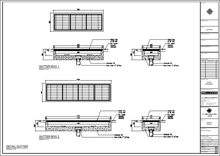 Detailed Gutter Design for Kitchen | PDF