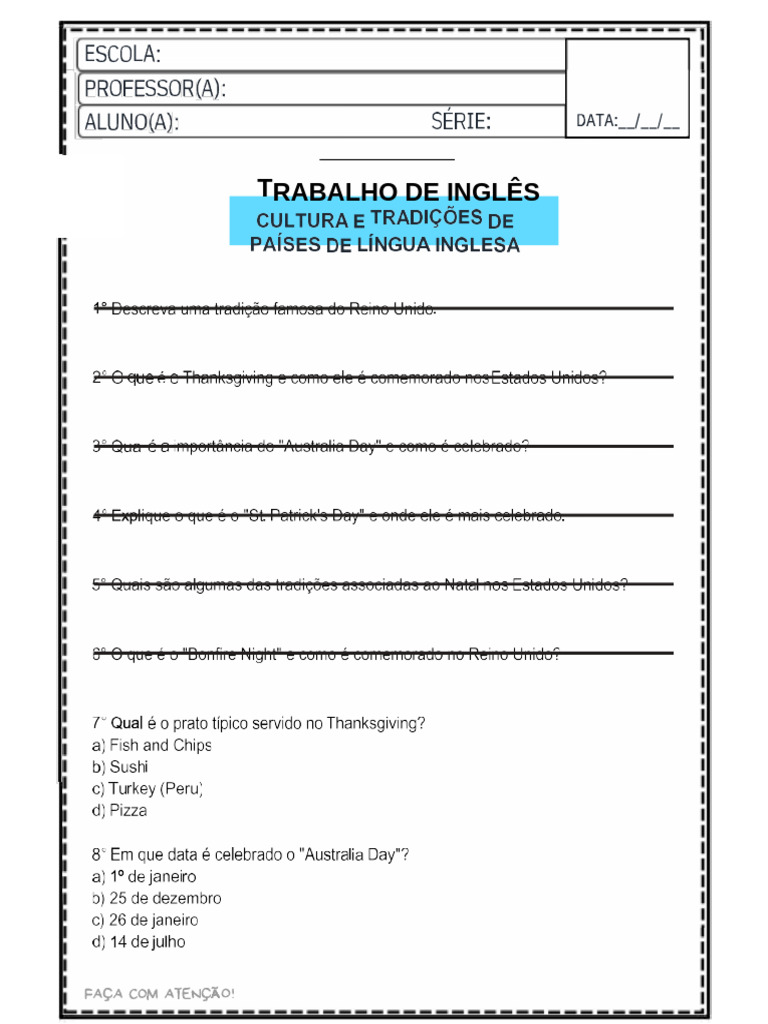 Trabalho de Ingles | PDF