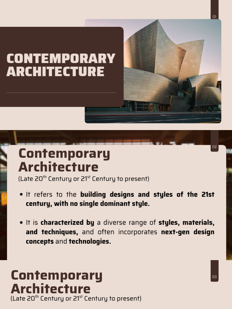 Overview of Contemporary Architecture | PDF | Environmental Design | Design