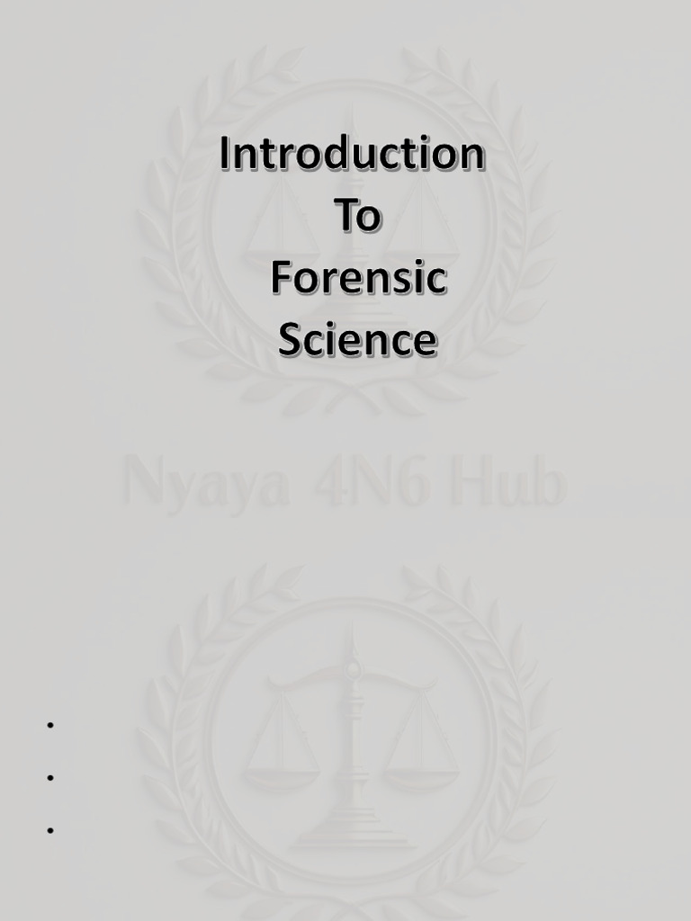 LECTURE-1 Introduction of Forensic Science | PDF | Forensic Science ...