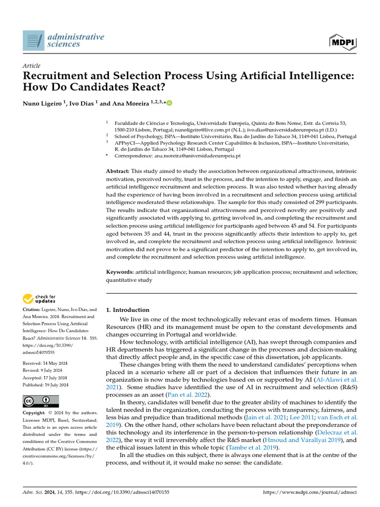 AI in Recruitment: Candidate Reactions | PDF | Artificial Intelligence ...