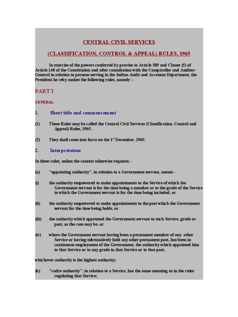 Central Civil Services Rules Complete PDF Remand (Detention