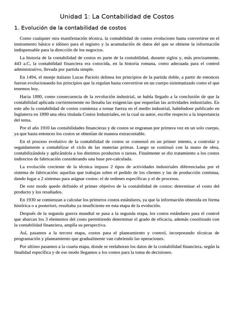 Sistema de Costos | PDF | Contabilidad de costos | Costo