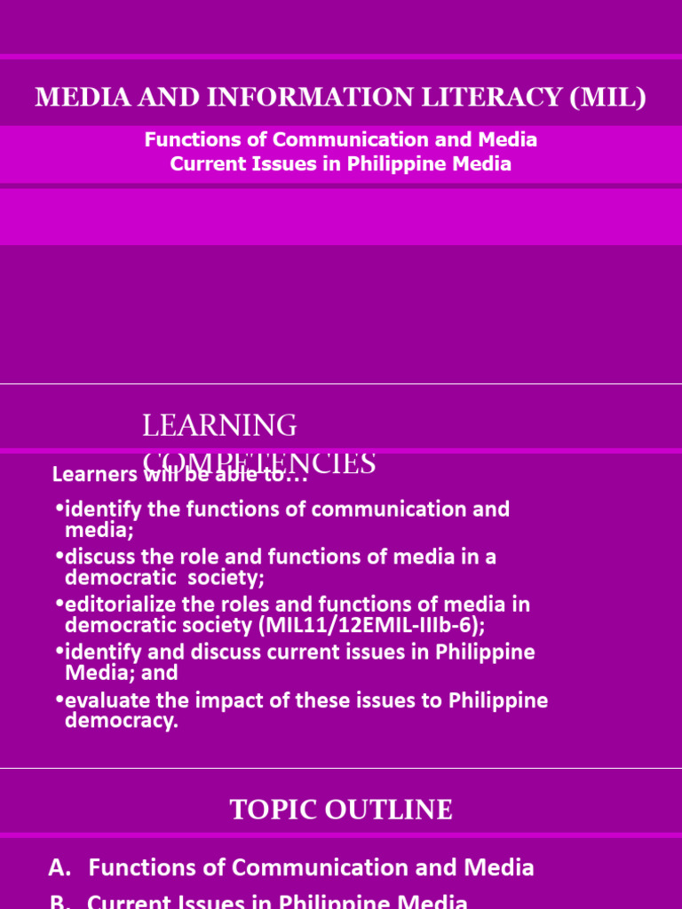 2.4 Functions of Communication and Media | PDF | Communication ...