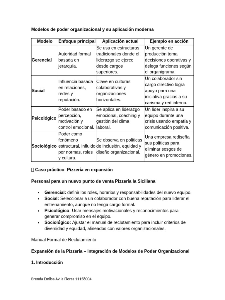 Modelos de Poder Organizacional y Su Aplicación Moderna | PDF ...
