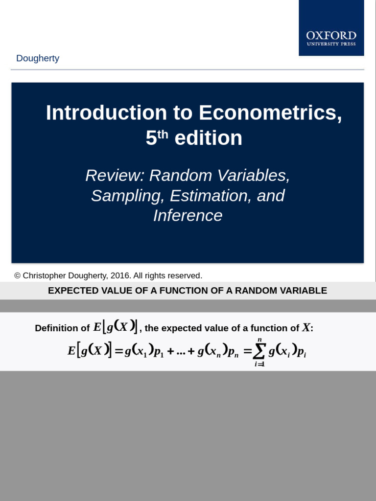 Expected Value of Random Variables | PDF | Expected Value | Random Variable