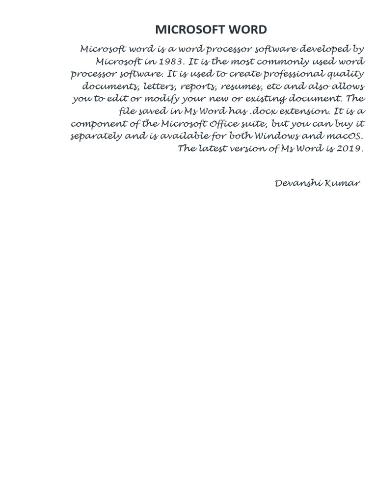Overview of Microsoft Word Features | PDF