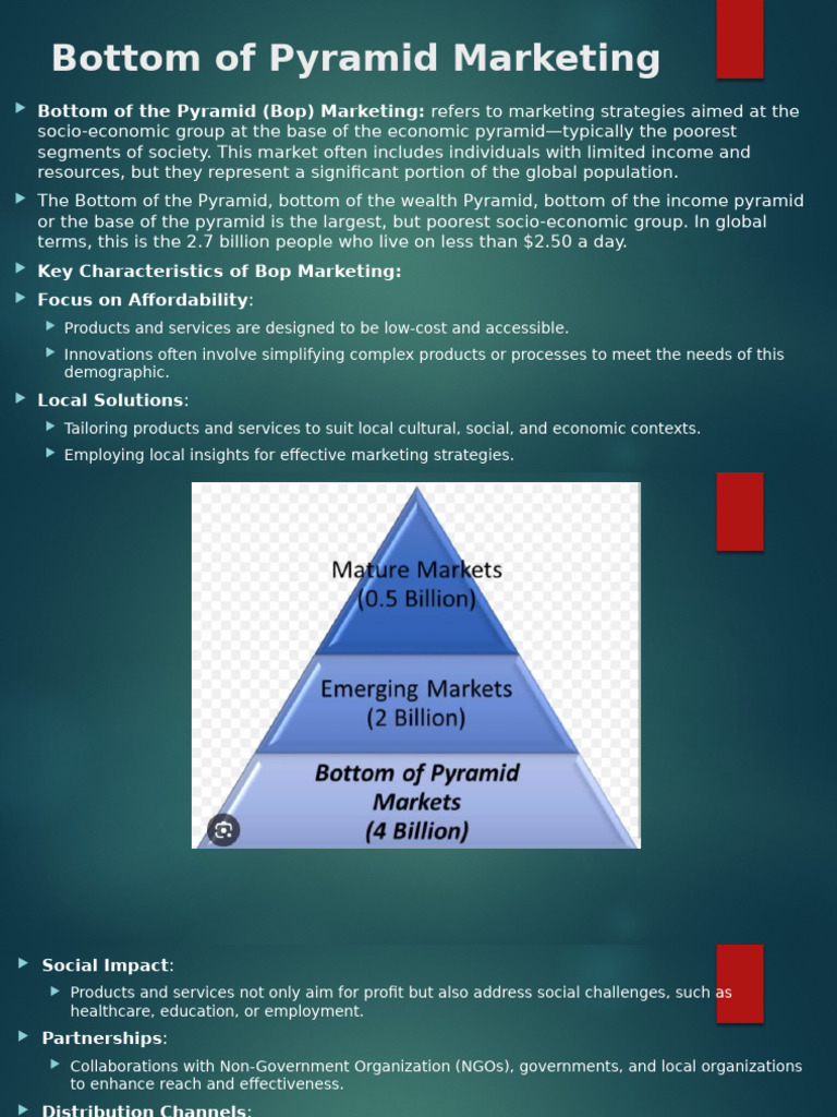 Bottom of Pyramid Marketing Strategies | PDF | Entrepreneurship | Marketing