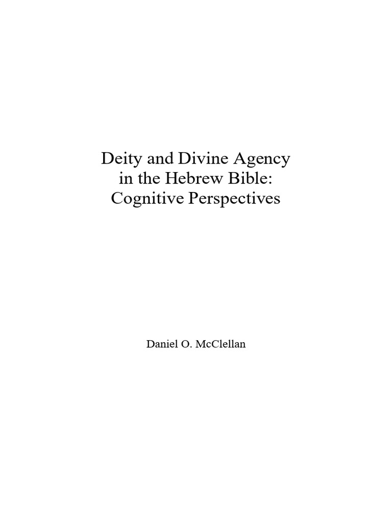 Cognitive Perspectives on Hebrew Deity | PDF | Bible | Concept